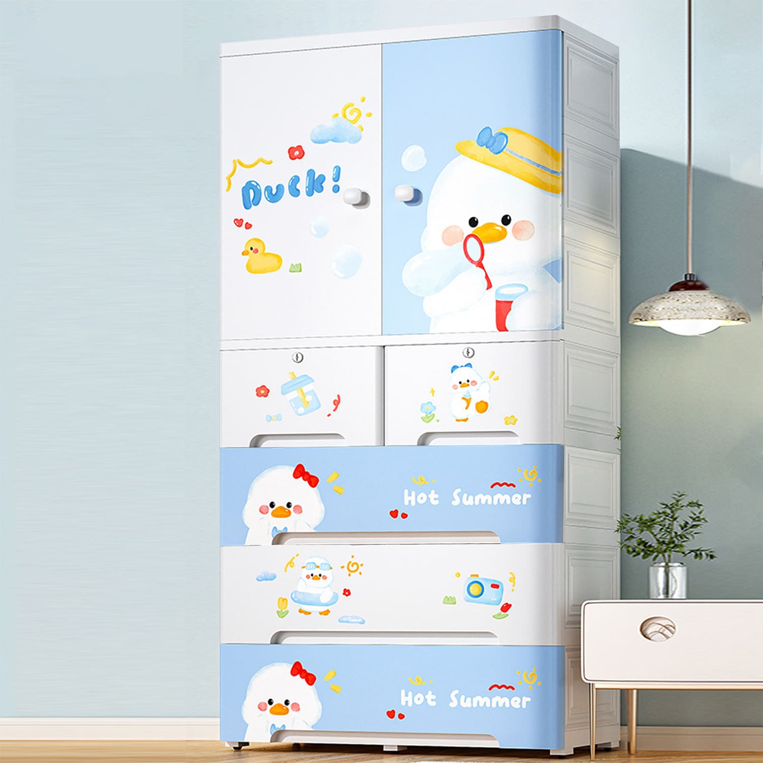 Kids Cupboard Children's Storage Kids Furniture Child's Wardrobe Kids Closet julood art