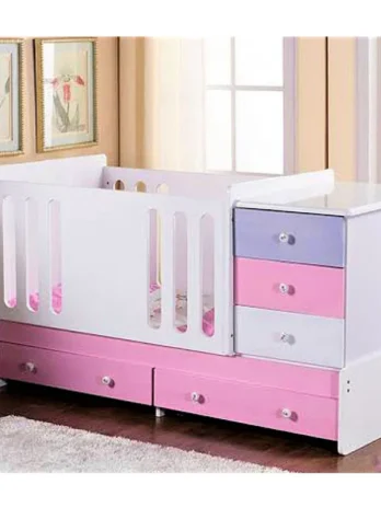 Tiny Oasis Baby cot Bed with a Chester having 3 drawers