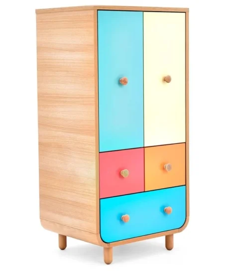 Kids Cupboard Children's Storage Kids Furniture Child's Wardrobe Kids Closet julood art