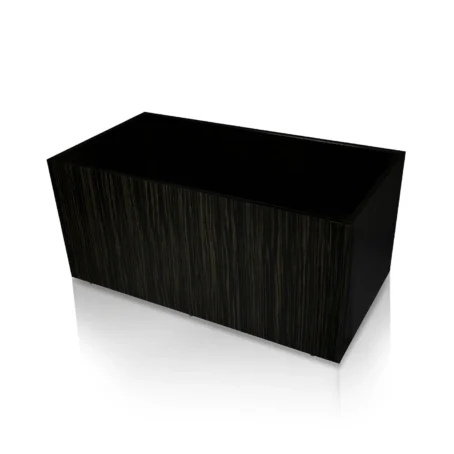 Modern Black Abstract Coffee Table with Infinity Mirror Well, Cool Square Coffee Table for Futuristic Decor, Unique Side Table/Night Stand/Bedside Table for Living Room Bedrthroom JULOODR ART